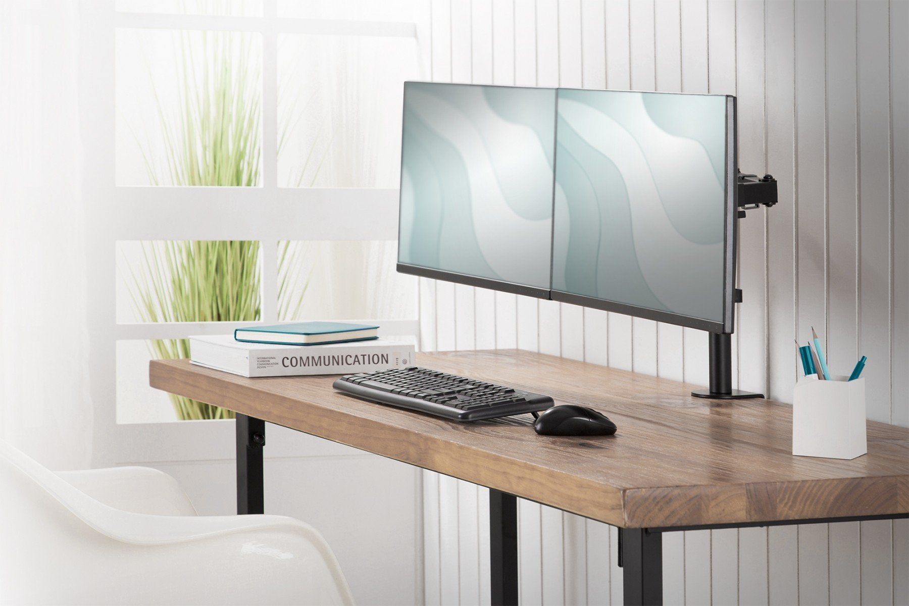 Digitus Support double écran universel avec fixation par serrage