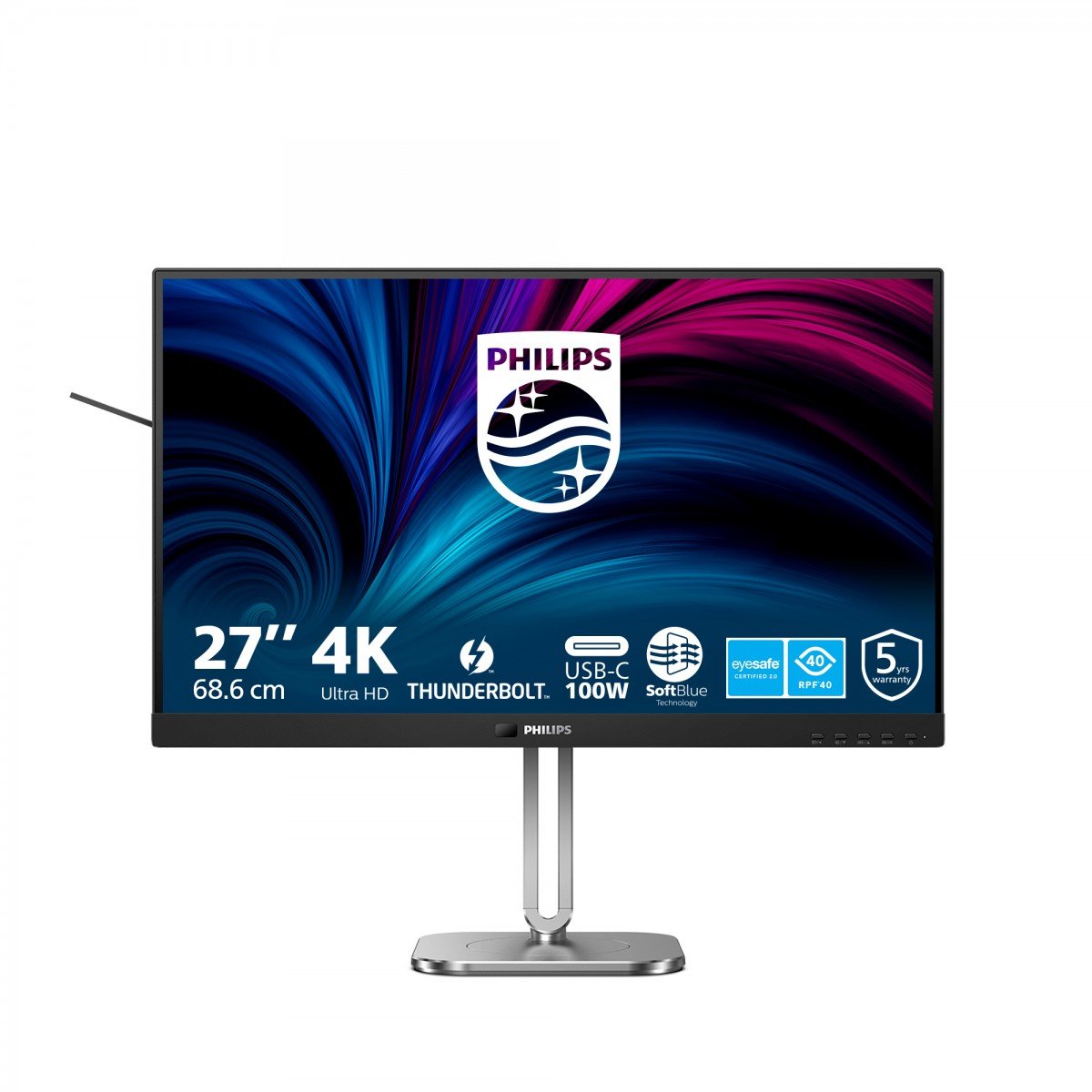 PHILIPS 27B2U6903/00 Ecran 27p UHD LED 16:9 IPS 75Hz 2xHDMI 2.0 DP 1.4 USB-C 3.2 Gen2