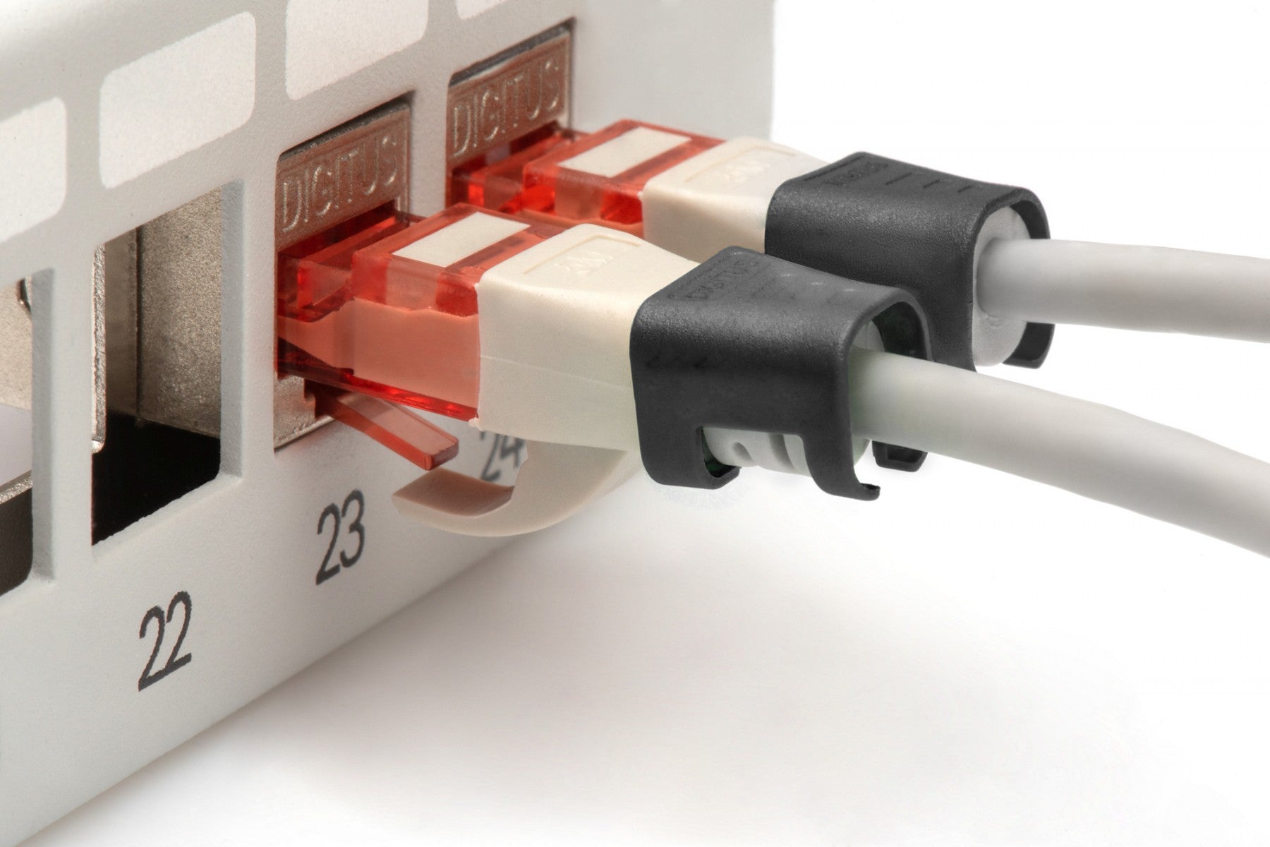 Clip coloré pour fiche RJ45, noir, paquet de 100