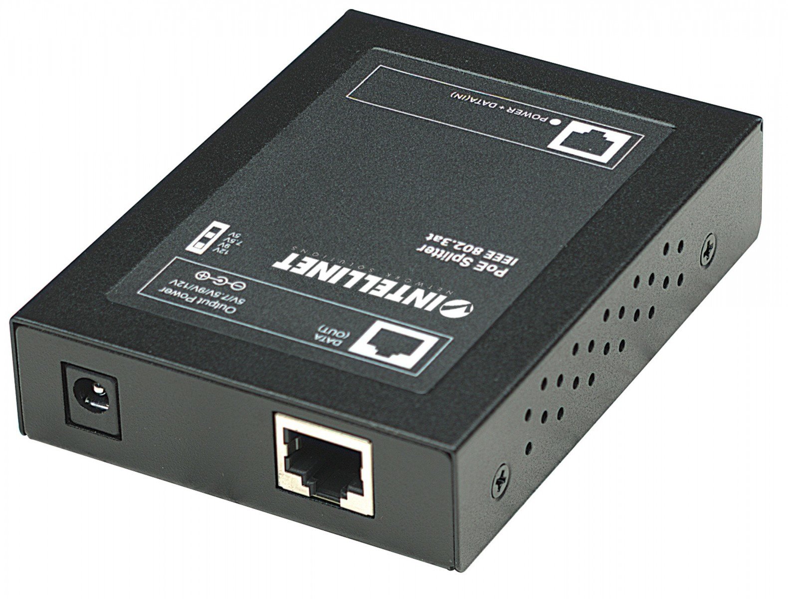 Intellinet 560443 séparateur voix-données Connexion Ethernet, supportant l'alimentation via ce port (PoE) Noir