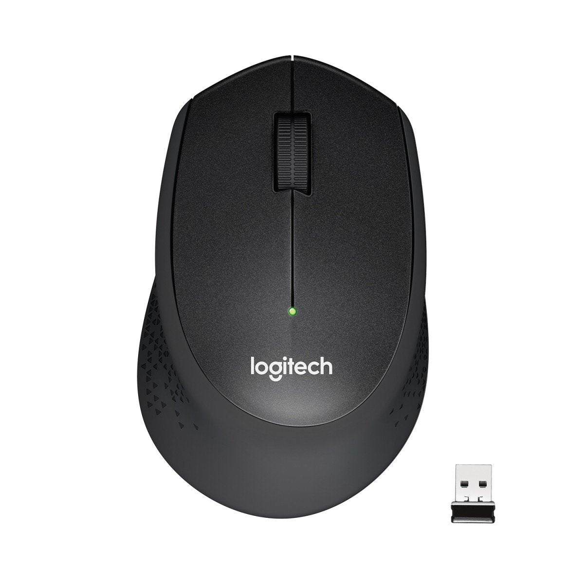 LOGITECH M330 SILENT PLUS Mouse 3 buttons wireless 2.4 GHz USB wireless receiver black