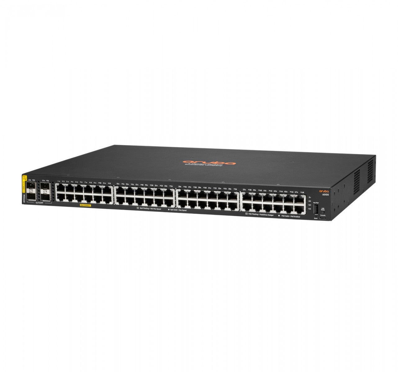 HPE Aruba Networking CX 6000 48G Class4 PoE 4SFP 740W Switch