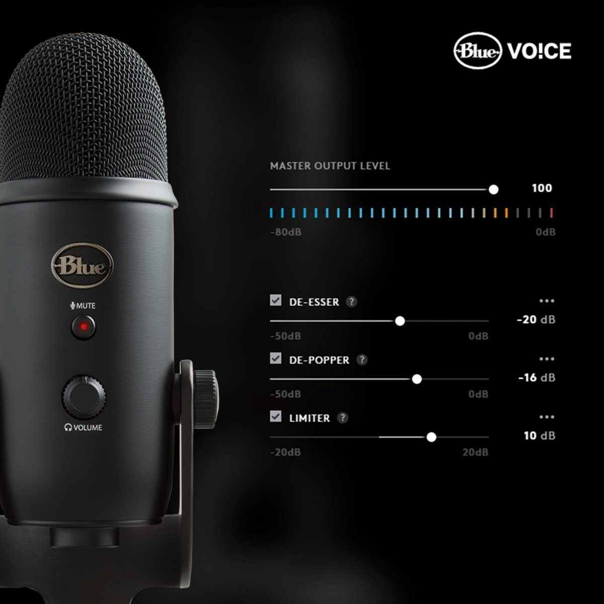LOGITECH Blue Microphones Yeti 10-Year Anniversary Edition microphone USB blackout