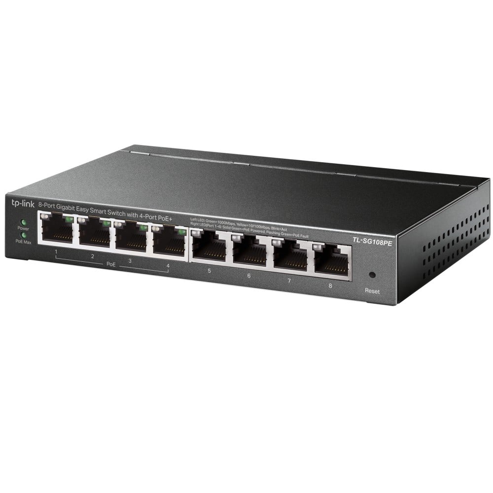 TP-LINK 8-Port Gigabit Desktop PoE Easy Smart Switch, 8 Gigabit RJ45 Ports inkl. 4 PoE Ports, 55W PoE Gesamtleistung