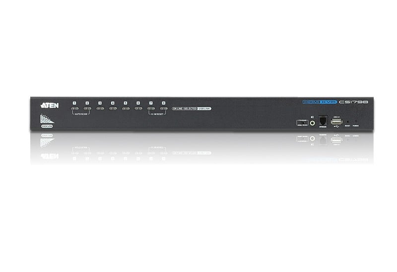 ATEN CS1798-AT-G commutateur écran, clavier et souris Noir