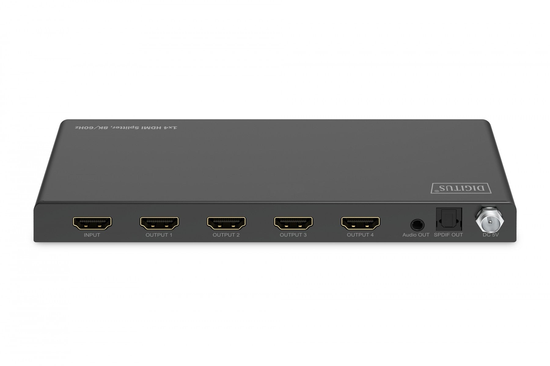 Répartiteur HDMI 1x4, 8K/60Hz (4:4:4) avec HDR, 48 Gbps, HDCP 2.3, Toslink/Stéréo, EDID