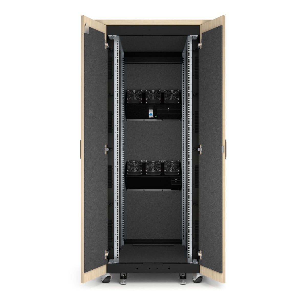 APC NetShelter Soundproof Server Rack 32U 230V 1666H x 750W x 1134D mm Maple
