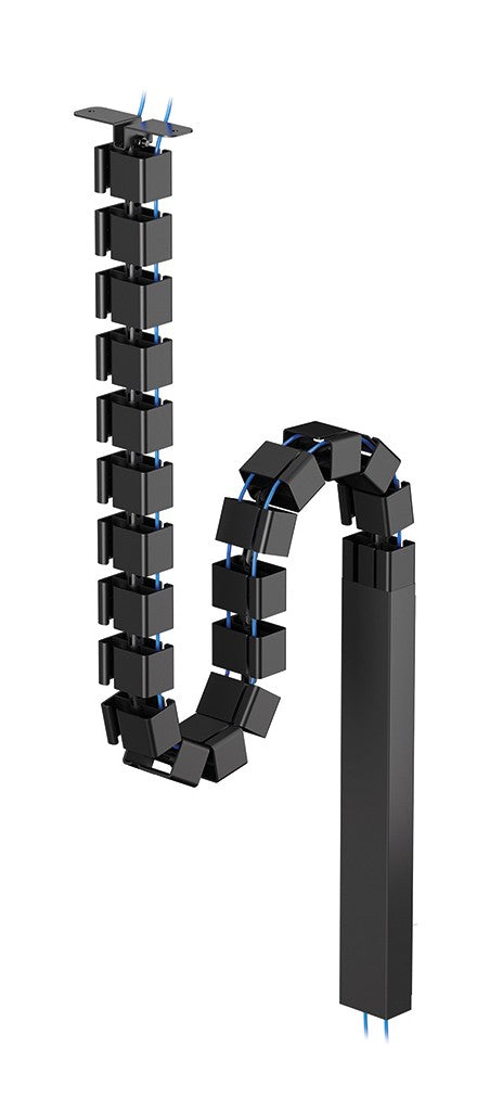 NEOMOUNTS Cable Spine Organizer for sit/stand desk frames screw mounted magnetic channel black