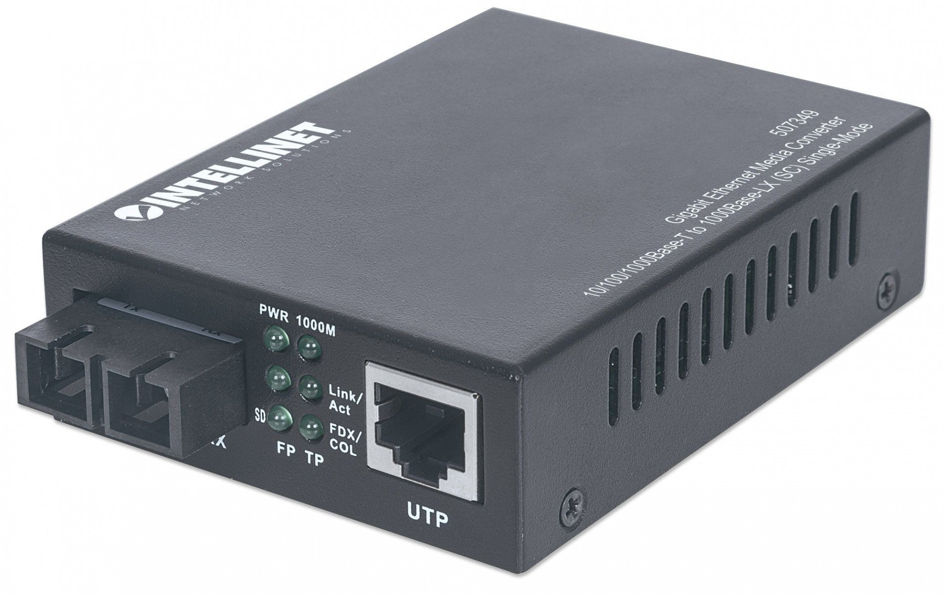 Intellinet 507349 convertisseur de support réseau 1000 Mbit/s 1310 nm Monomode Noir