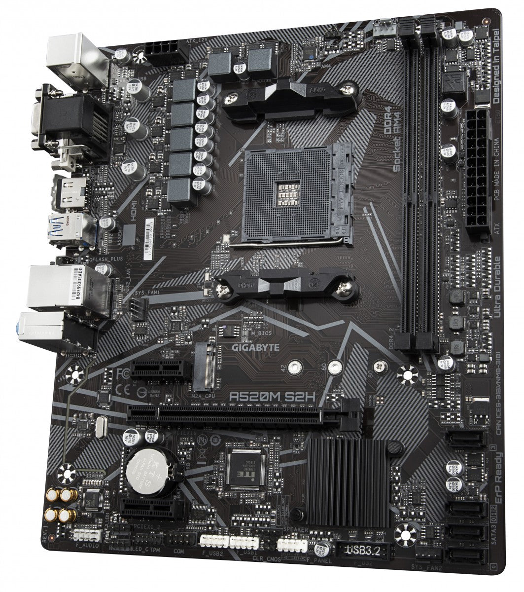 GIGABYTE A520M S2H carte mere AMD A520 Emplacement AM4 micro ATX