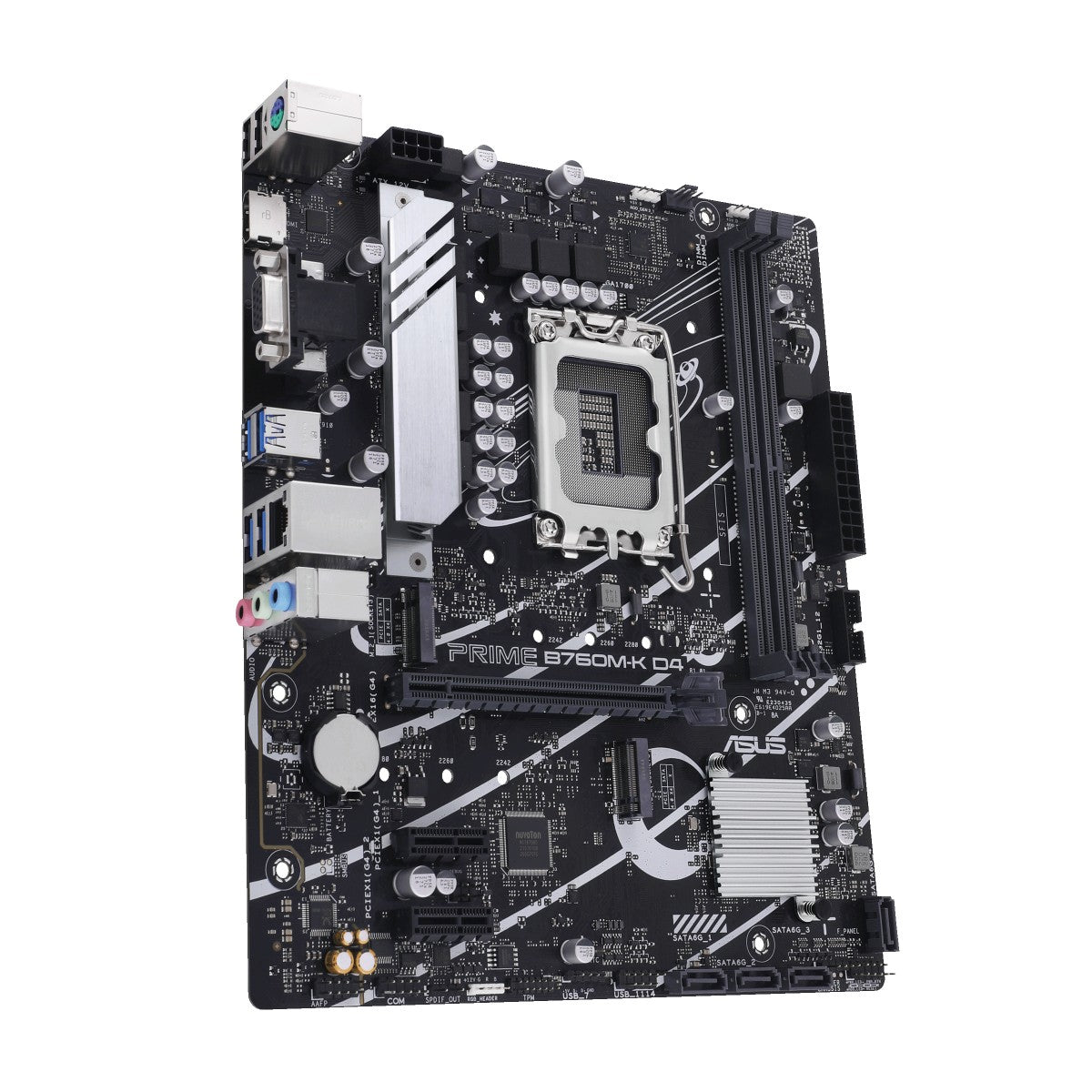 ASUS PRIME B760M-K D4 LGA1700 microATX MB 2xDDR4 4xSATA 2xM.2 1xD-Sub 1xHDMI 2.0
