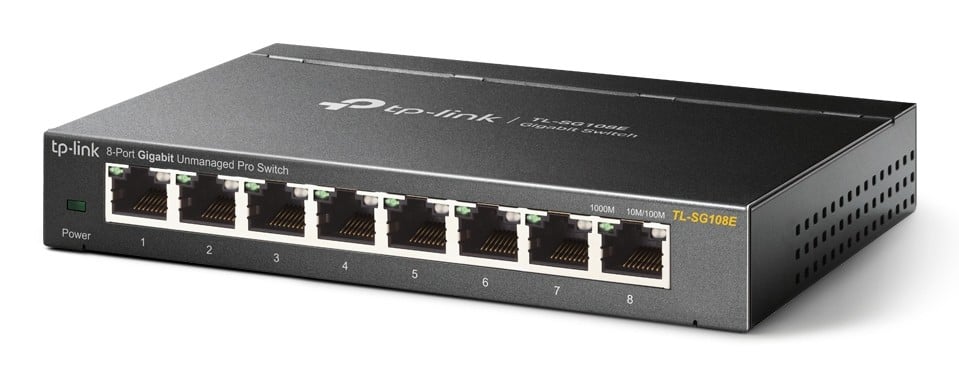 TP-LINK 8-Port Gigabit Easy Smart Switch 8 10/100/1000Mbps RJ45 ports MTU/Port/Tag-based VLAN QoS IGMP Snooping