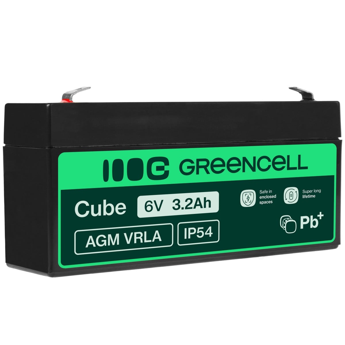 Green Cell AGM14 Batterie de l'onduleur Sealed Lead Acid (VRLA) 6 V 3,2 Ah