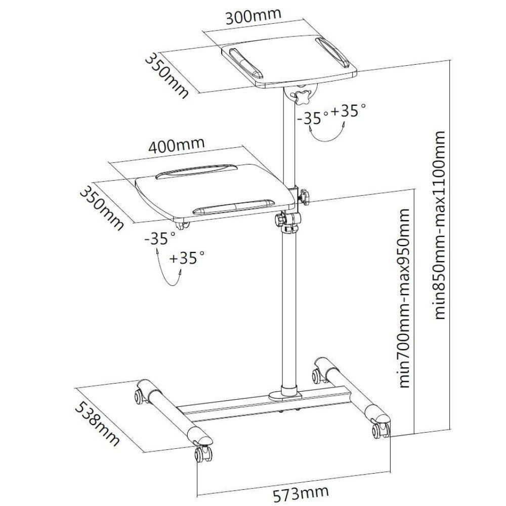 Techly ICA-TB TPM-6 Table haute pour projecteur