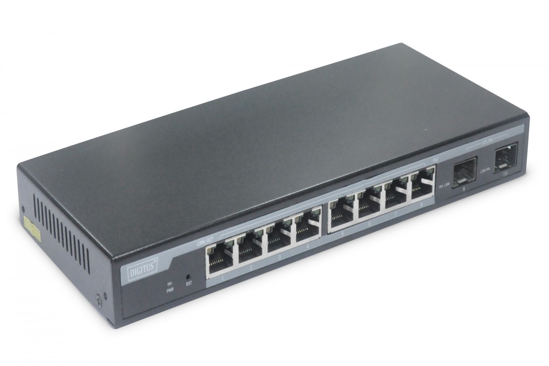 Digitus DN-95344 commutateur réseau Gigabit Ethernet (10/100/1000) Connexion Ethernet, supportant l'alimentation via ce port (PoE) Noir