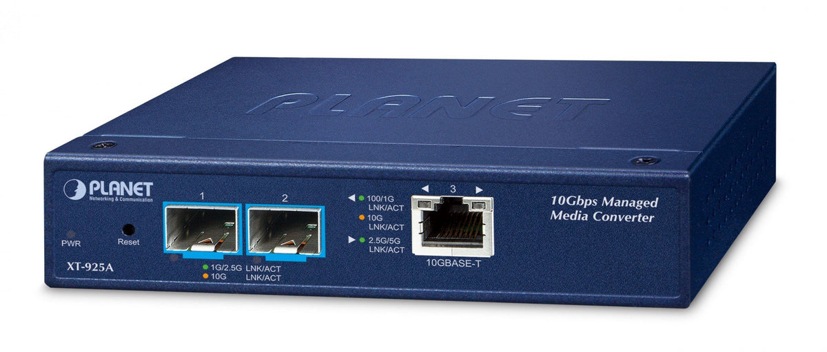 Planet XT-925A Commutateur Optique Métallique SFP+ 1 Port Bleu