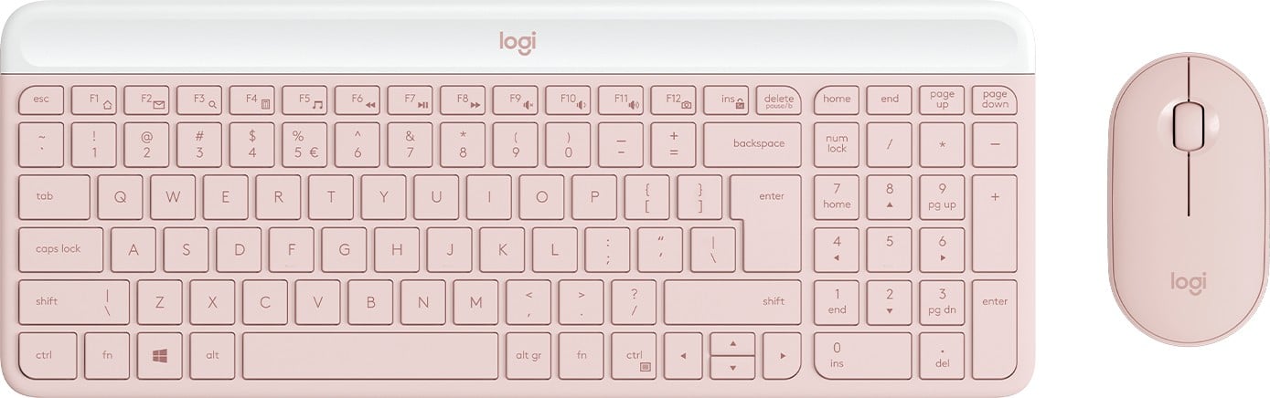Logitech MK470 clavier Souris incluse Bureau RF sans fil QWERTY US International Rose