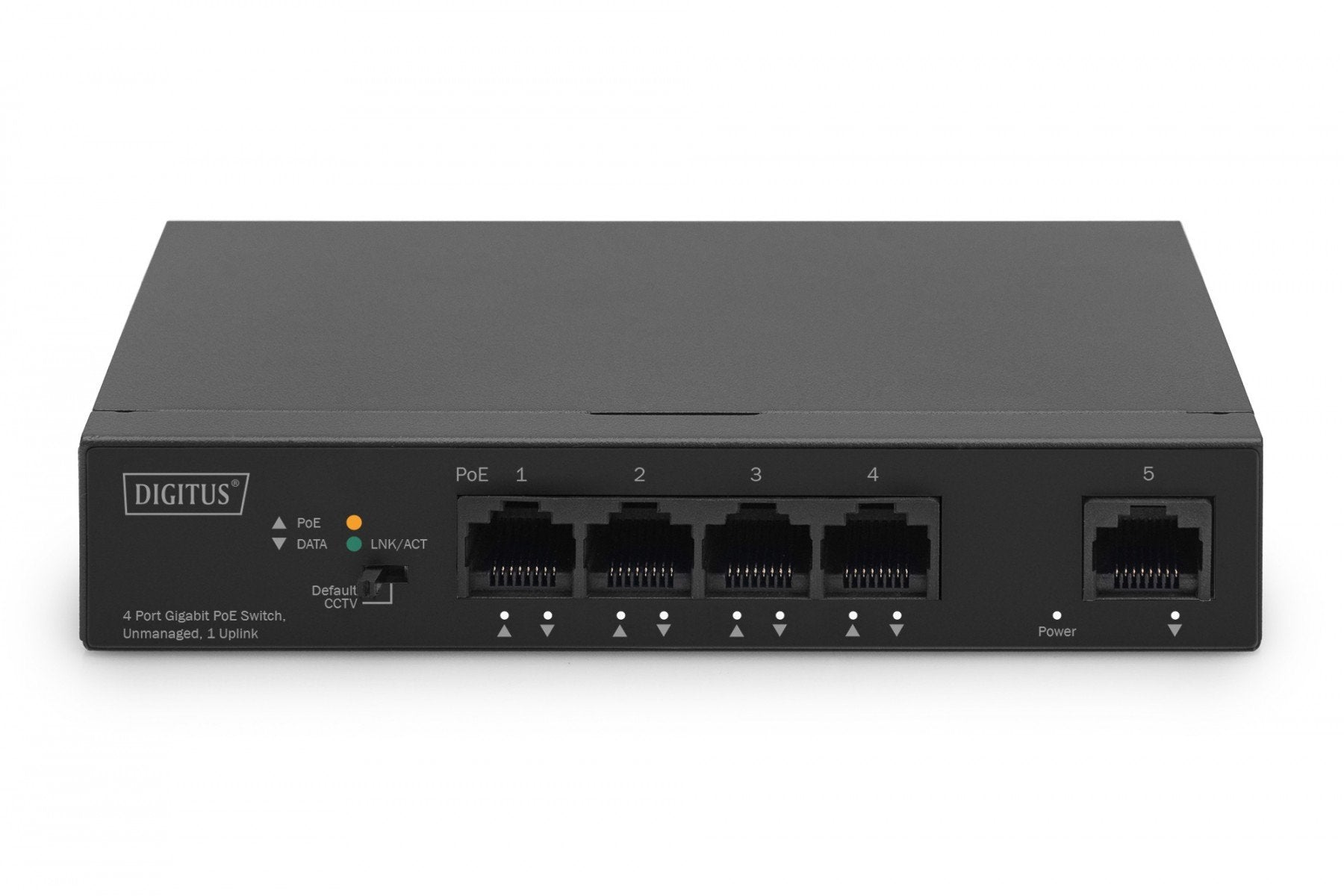 Digitus DN-95330-1 commutateur réseau Non-géré Gigabit Ethernet (10/100/1000) Connexion Ethernet, supportant l'alimentation via ce port (PoE) Noir