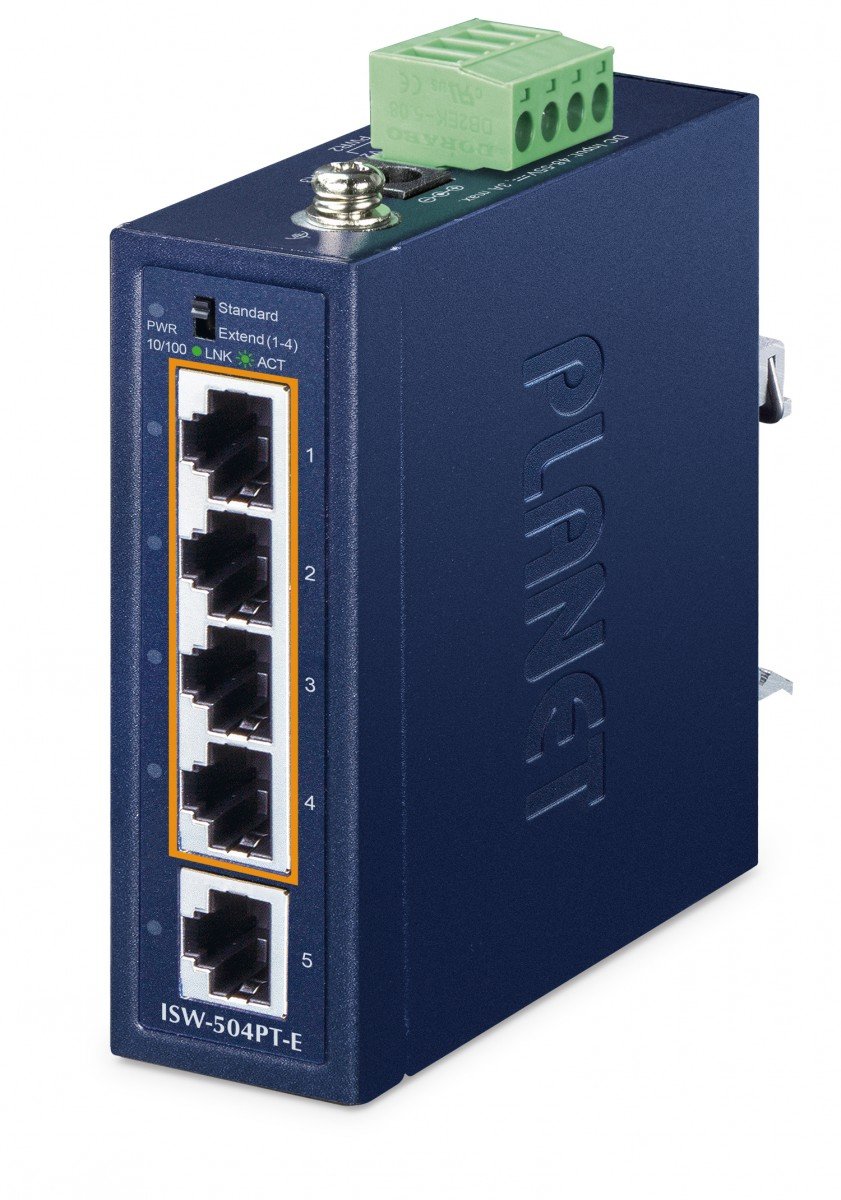 Planet ISW-504PT-E Commutateur Fast Ethernet 5 ports compact non géré