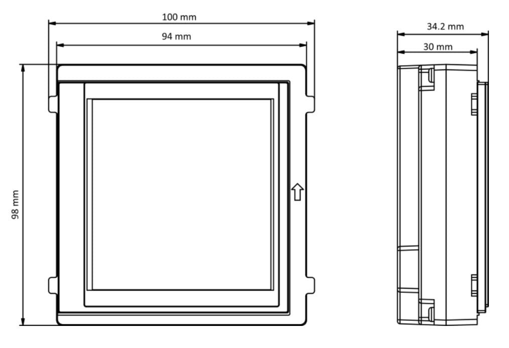 Hikvision DS-KD-TDM Module d'affichage tactile avec lecteur de carte M1