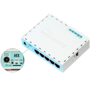 Mikrotik RB750GR3 Routeur connecté Gigabit Ethernet Turquoise, Blanc