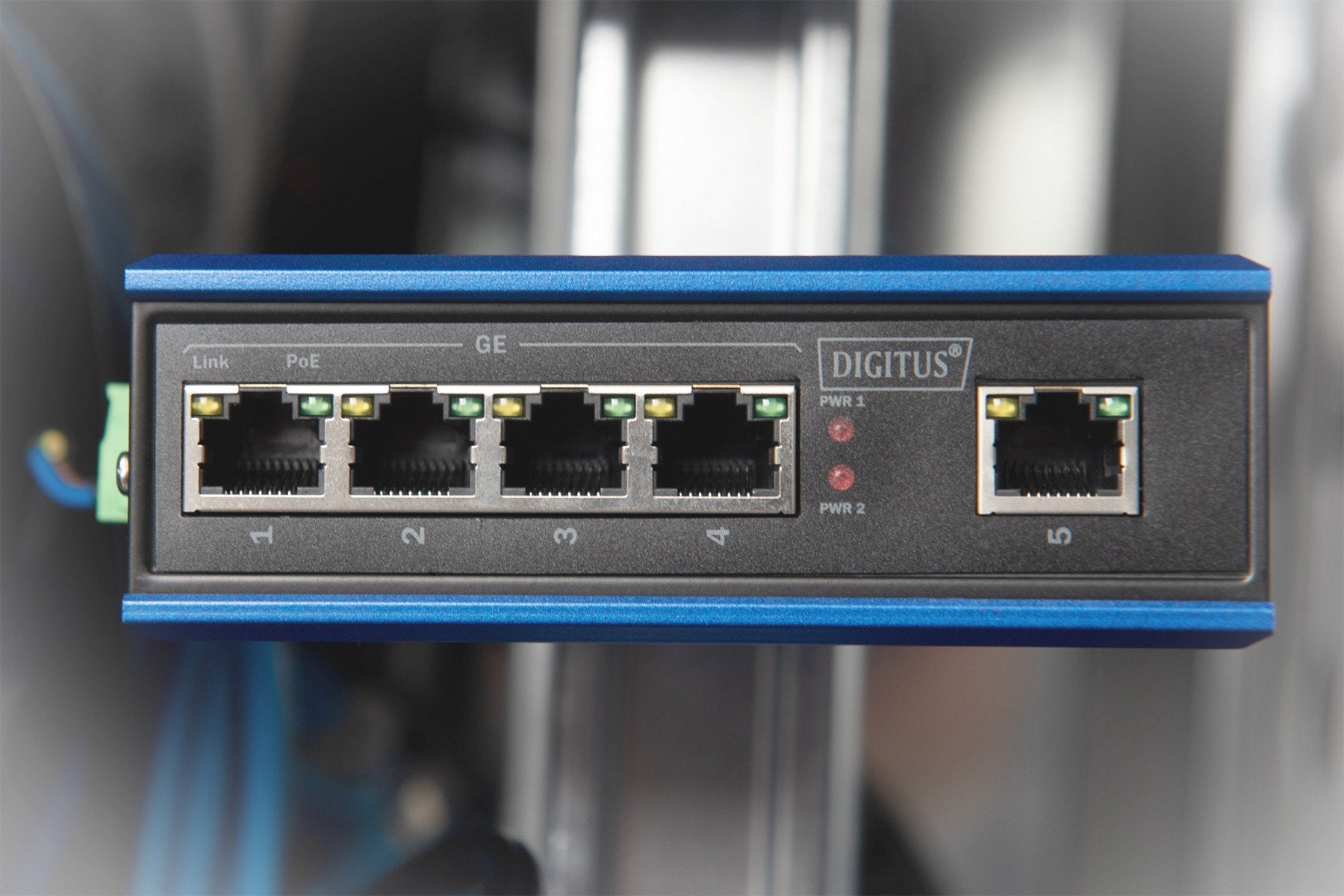Digitus DN-651120 commutateur réseau Non-géré L2 Gigabit Ethernet (10/100/1000) Connexion Ethernet, supportant l'alimentation via ce port (PoE) Noir, Bleu