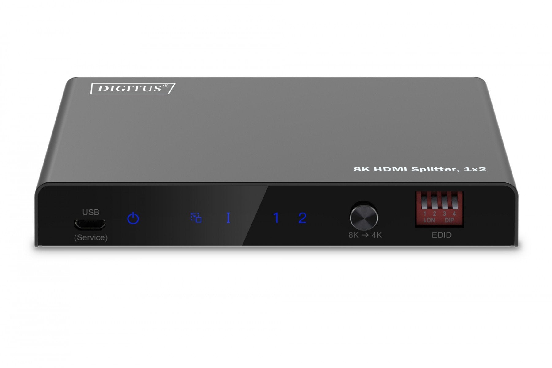 Répartiteur HDMI 1x2, 8K/60Hz (4:4:4) avec HDR, 48 Gbps, HDCP 2.3, Toslink/Stéréo, EDID
