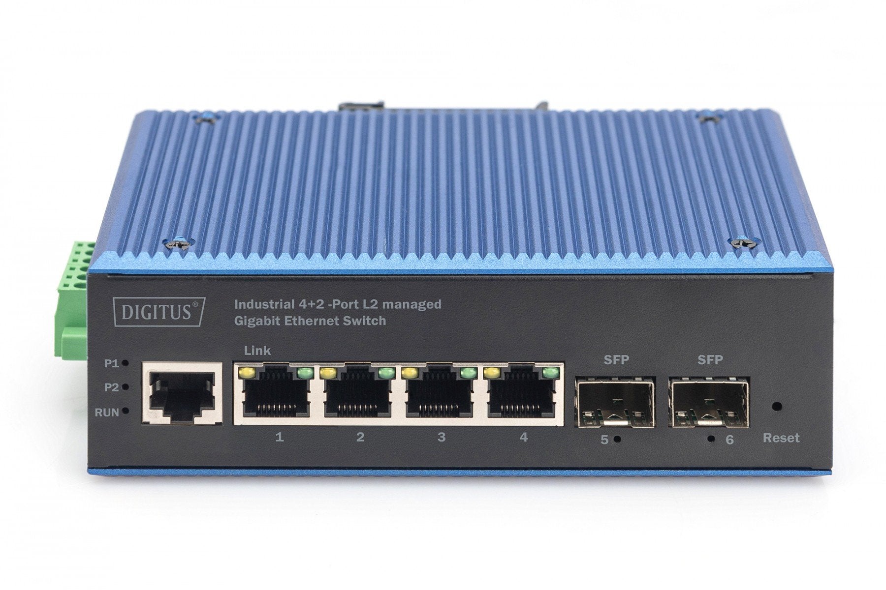 Digitus DN-651154 commutateur réseau Géré Gigabit Ethernet (10/100/1000) Noir, Bleu