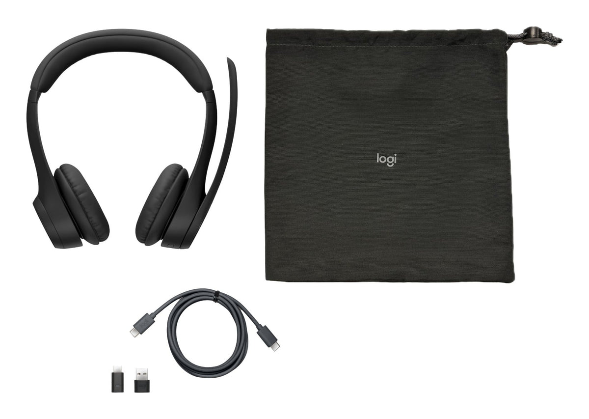 LOGITECH Headset - Zone 305 - Midnight Black - 2.4GHZ/BT - PLUGC - EMEA28-935 - BUNDLE UC