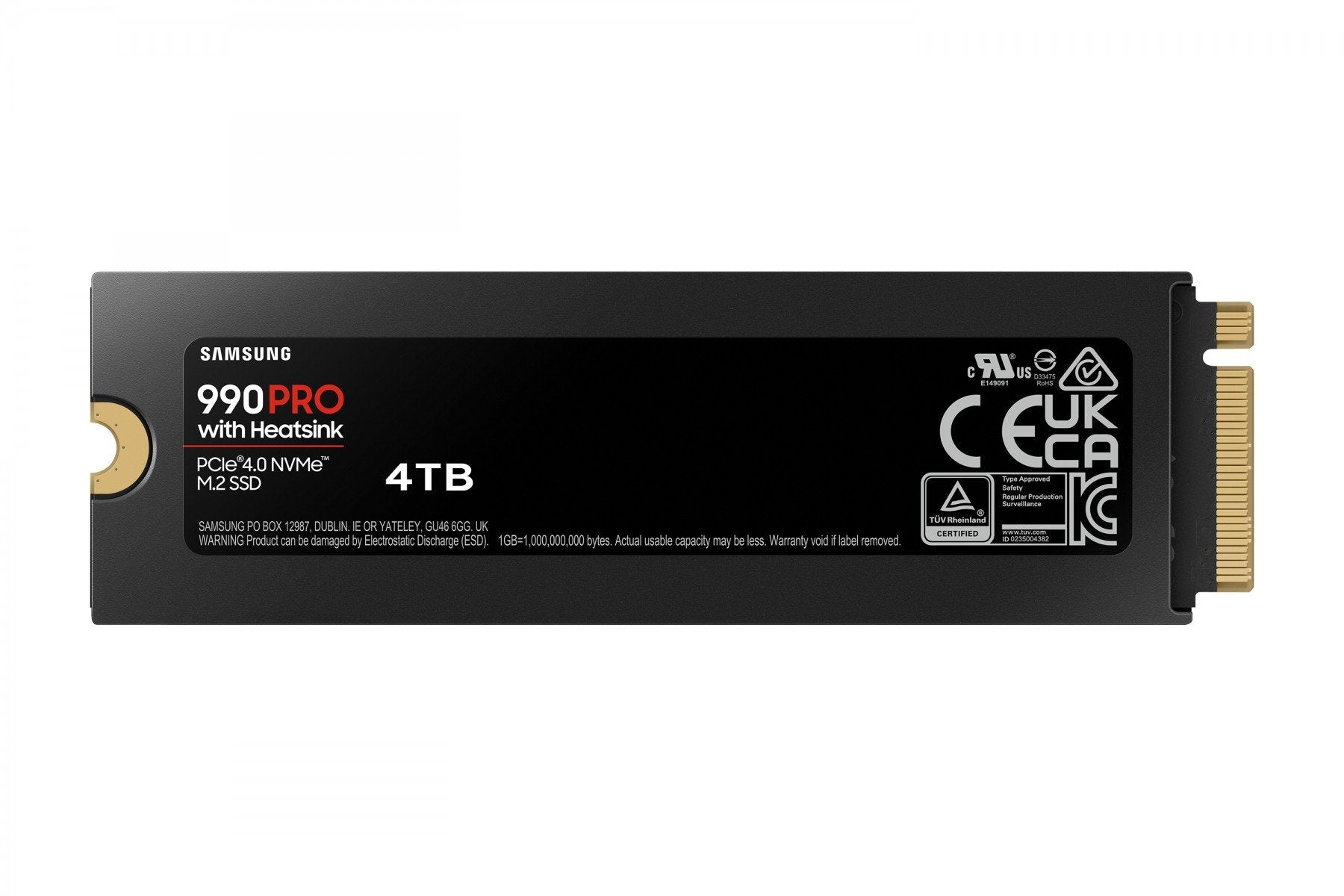 Samsung MZ-V9P4T0CW 4 To 990 Pro M2 SSD 7450 Mo/s Lecture 6900 Mo/s Écriture