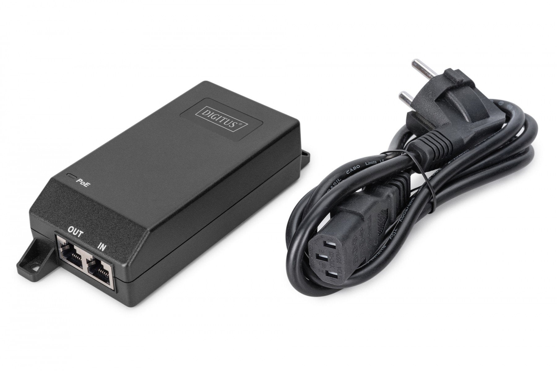 Alimentation/Adaptateur PoE+ 802.3at actif max. 55V 30W 10/100/1000Mbps, transmission jusqu'a 100m