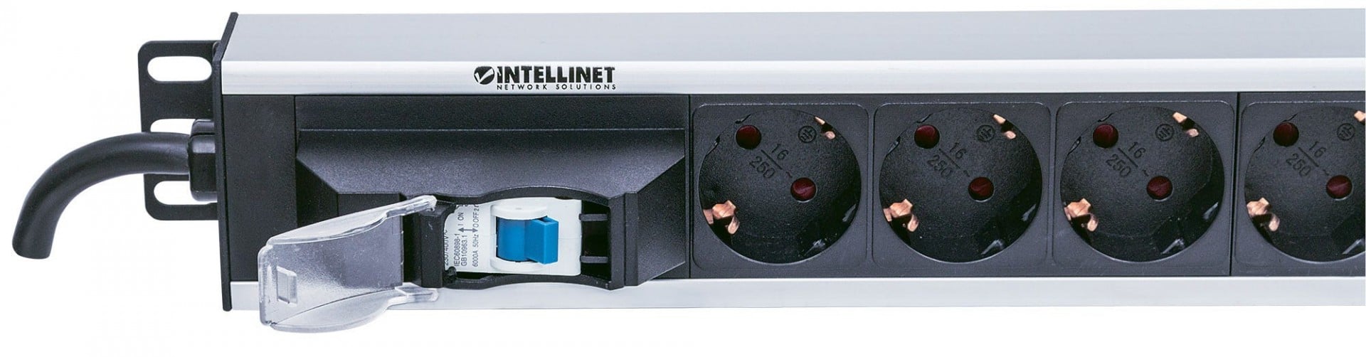 Intellinet 711449 unité de distribution d'énergie 12 sortie(s) CA Noir, Gris