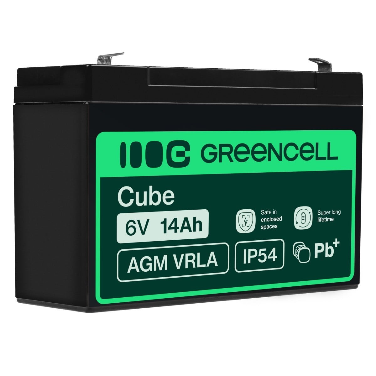 Green Cell 6V 14Ah AGM Battery - Battery - 14.000 mAh