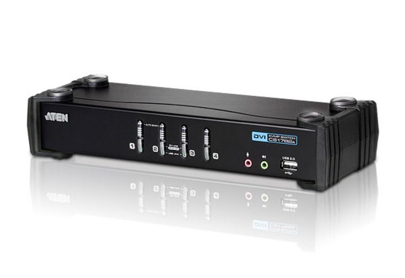 ATEN CS1764A-AT-G commutateur écran, clavier et souris Noir