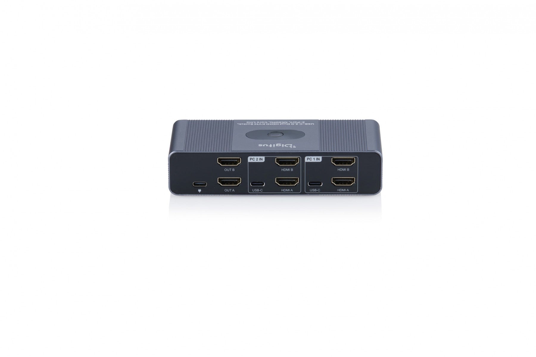 Digitus DS-12856 Commutateur KVM HDMI 2x2 | UHD 4K@60Hz | 3x USB-A 3.1 Gen1 | 1x USB-C USB 3.1 Gen1 | Audio | Core Line