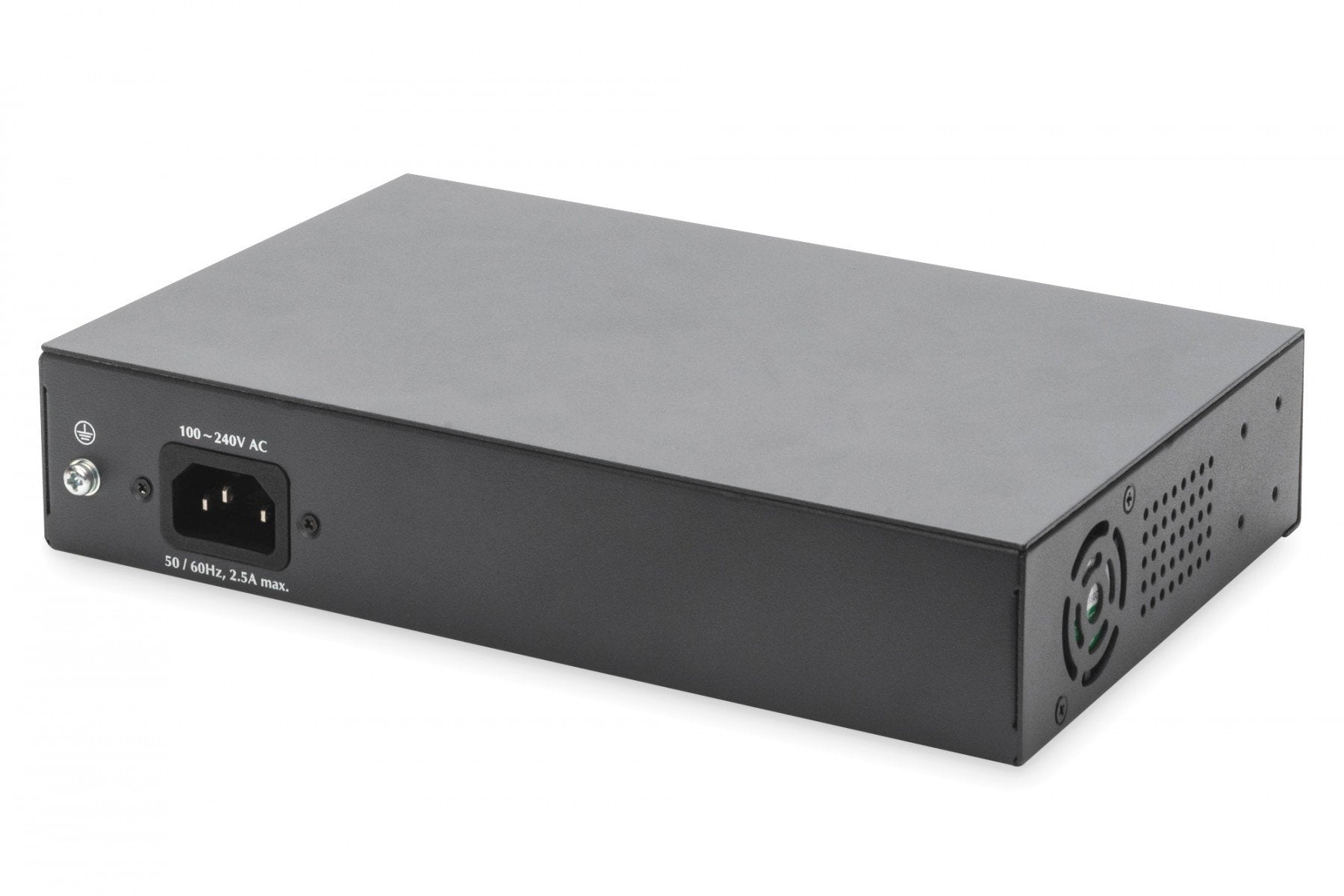 Digitus DN-95140 commutateur réseau Non-géré Gigabit Ethernet (10/100/1000) Connexion Ethernet, supportant l'alimentation via ce port (PoE) Noir, Argent