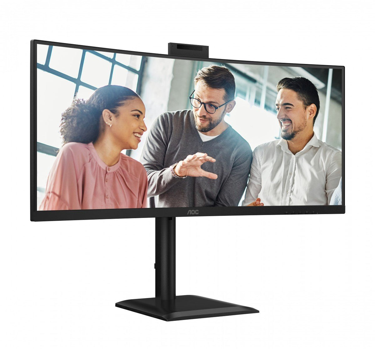 AOC CU34E4CW 34p 3440x1440 120HZ VA CURVED H/A 180 MM USB-C DOCKING TUV EyeComfort Hardware USB HUB DP HDMI