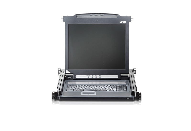 ATEN CL1000M CONSOLE LCD 17  Clavier QWERTY Américain VGA/USB-PS2