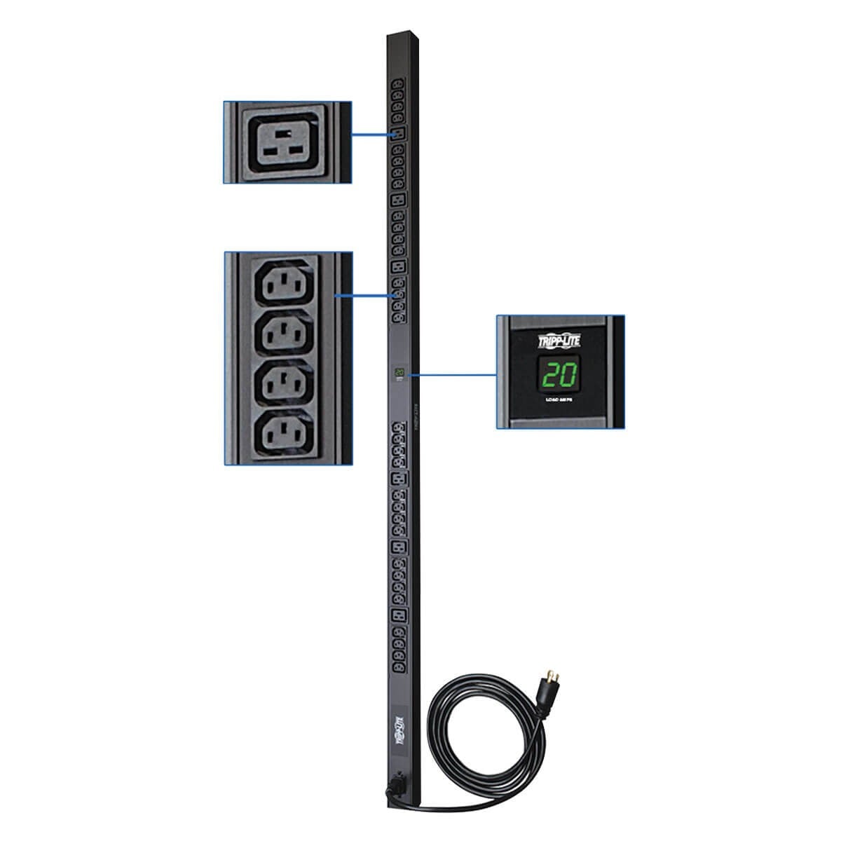 Tripp Lite PDUMV20HV unité de distribution d'énergie 38 sortie(s) CA Noir