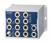 "PLANET IP50 Industrial L2+ 8-Port 10/100/1000T 802.3at PoE M12 + 2-Port 10/100/1000T M12 Bypass Managed Ethernet Switch Géré L2+ Connexion Ethernet, supportant "