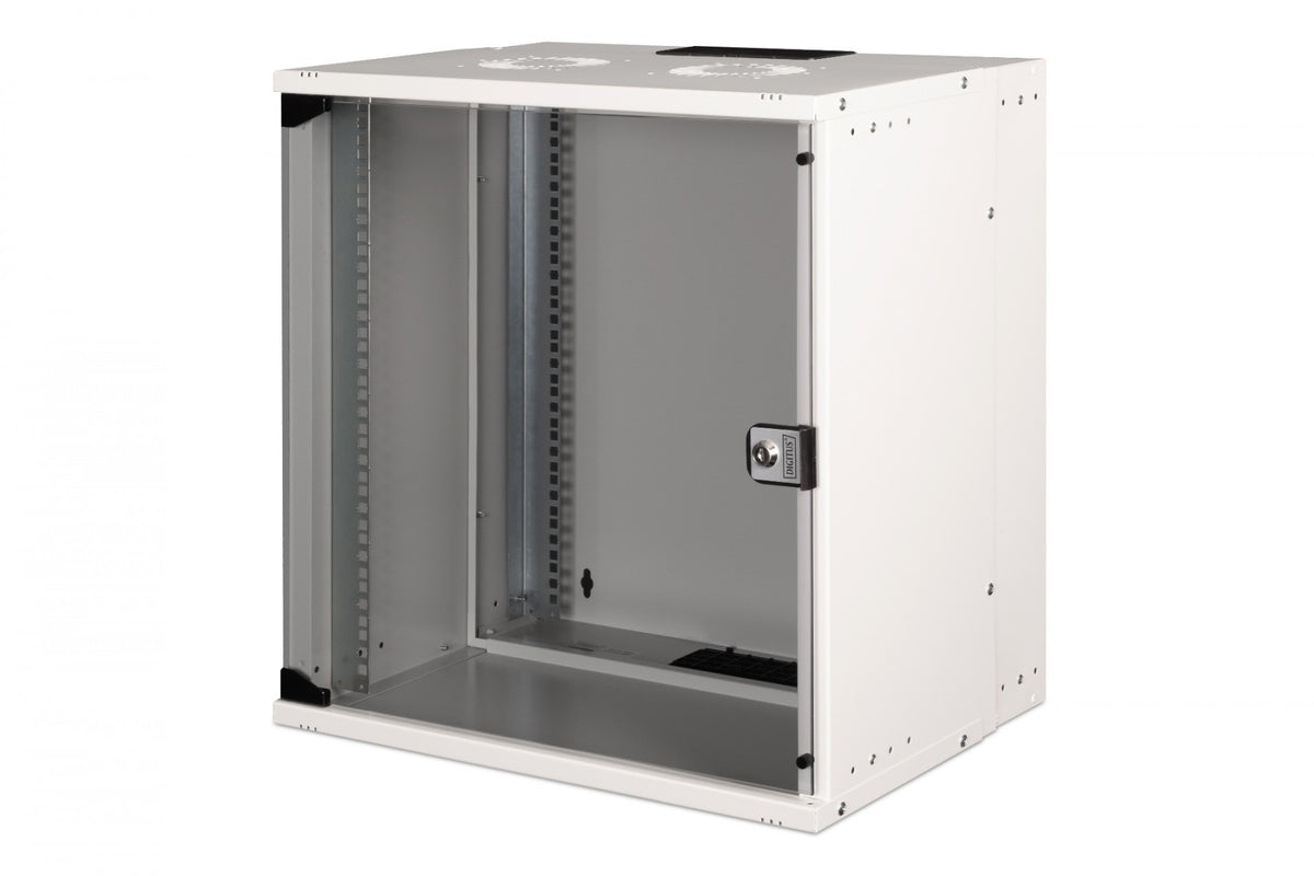 "Armoire réseau murale 19"" 12U, SOHO PRO 595 x 540 x 400 mm, porte en verre, gris, non assemblée, 60 kg"