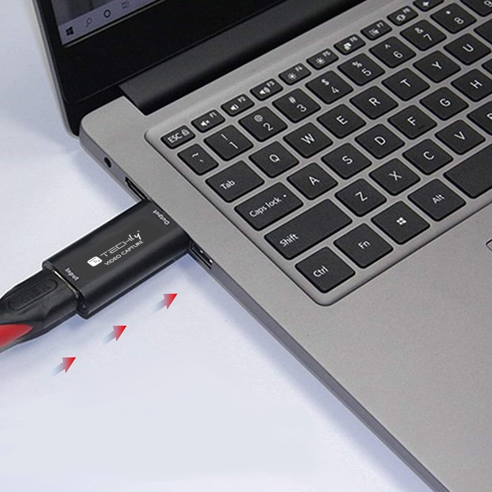 Techly I-USB-VIDEO-1080TY Carte de capture de signal HDMI 1080p Grabber pour USB 2.0