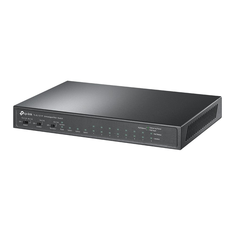 TP-Link TL-SL1311P commutateur réseau Fast Ethernet (10/100) Connexion Ethernet, supportant l'alimentation via ce port (PoE) Noir