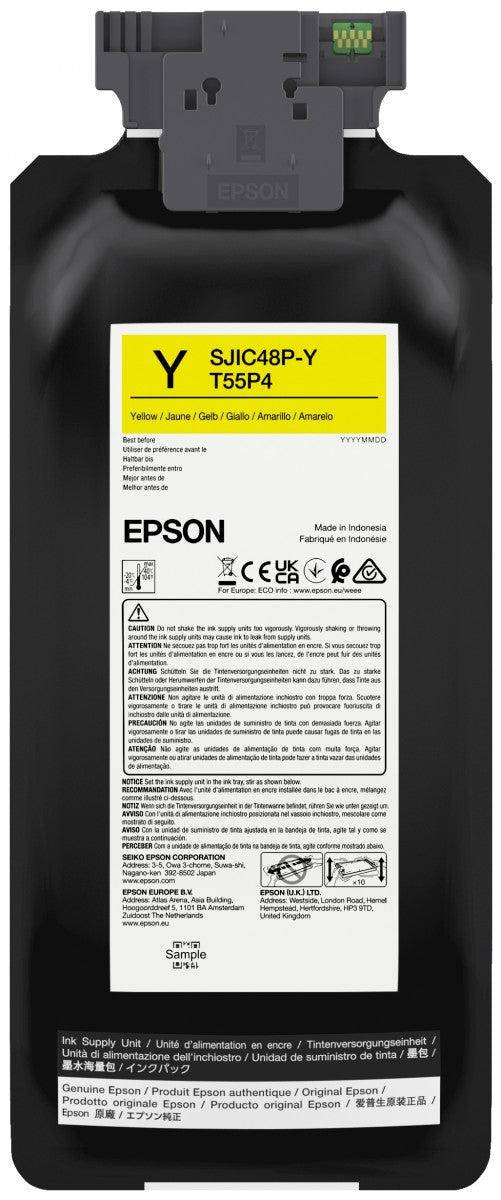 EPSON SJIC48P-Y Yellow ink cartridge for ColorWorks C8000e