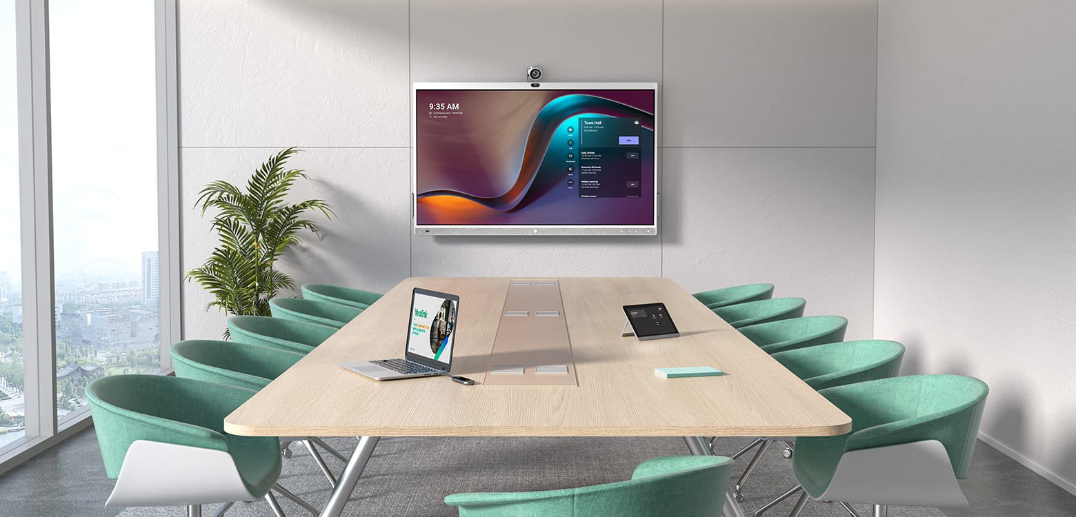 "Yealink MeetingBoard 165,1 cm (65"") 3840 x 2160 pixels LED Wi-Fi 6 (802.11ax) Noir Bluetooth"