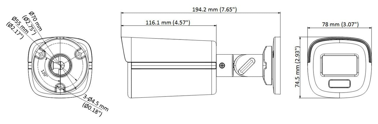 Hikvision DS-2CE12KF3T-LE(2.8mm) 3K caméra Bullet ColorVu a double éclairage PoC fixe
