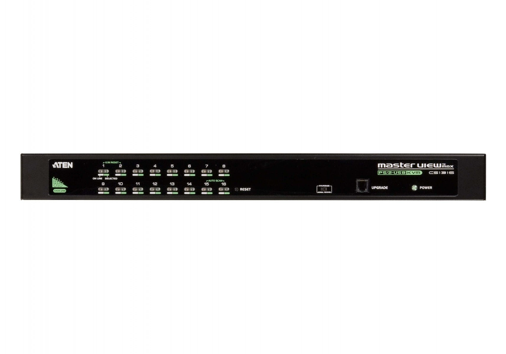 ATEN CS1316-AT-G commutateur écran, clavier et souris Grille de montage Noir