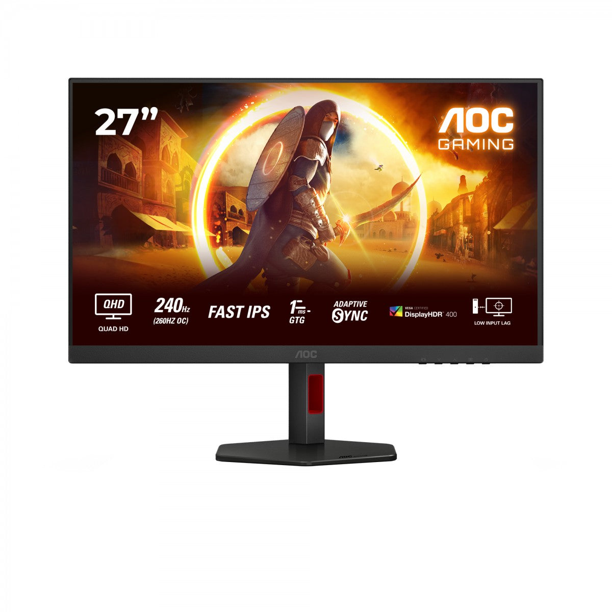 AOC Q27G4ZR 27p WQHD FASt IPS 240Hz 0.03ms 400cd/m2 HDMI2.0x2 DP Speakers