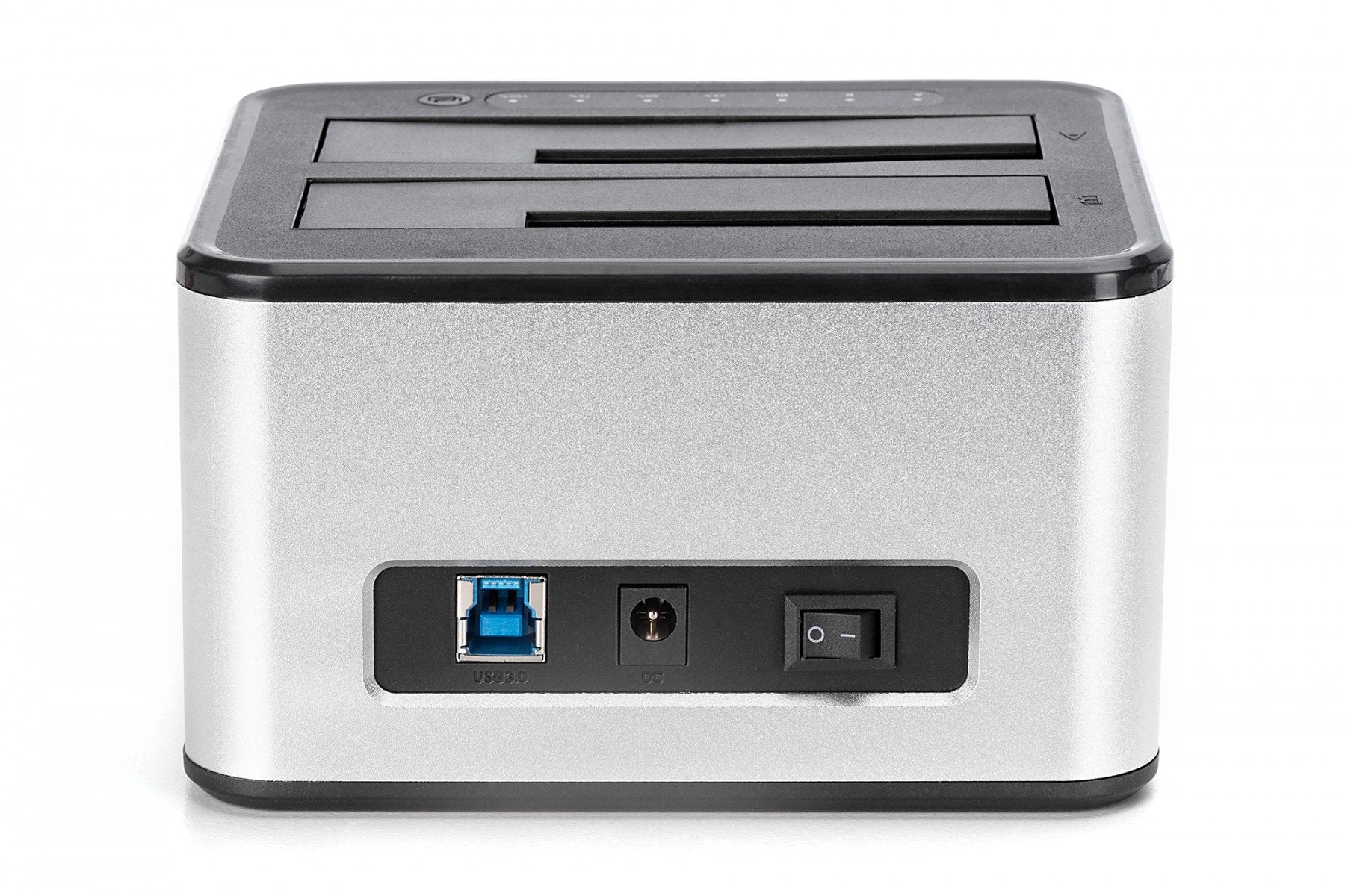 "Station d'accueil USB 3.0 Super Speed pour jusqu'a 2x SSD/HDD 2.5/3.5"" SATA III max. 2x20 To avec fonction de clonage"