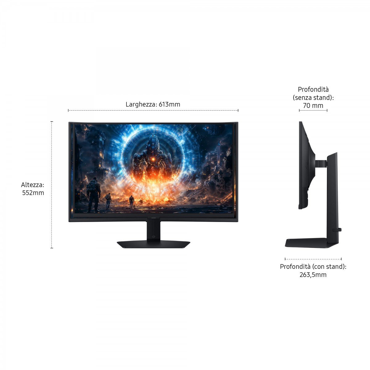 "Samsung G60F écran plat de PC 68,6 cm (27"") 2560 x 1440 pixels Quad HD LCD Noir"